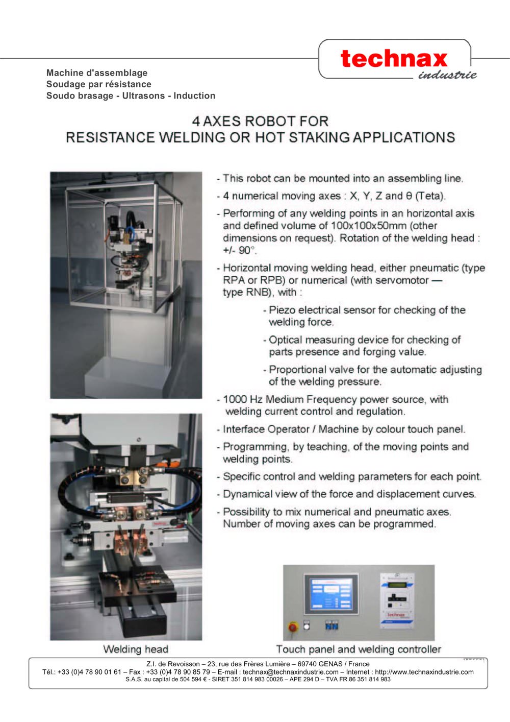 4 servoaxes welding station - TECHNAX
