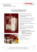 Resistance brazing station for copper connection
