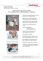 Resistance welding station for connection / copper braid / terminal