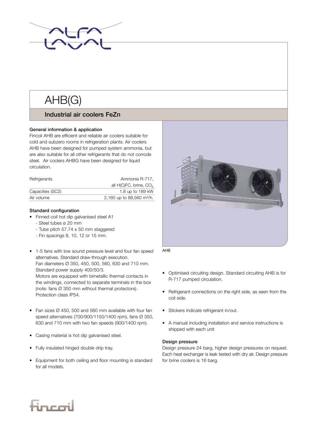 AHB(G) - Industrial air coolers FeZn - Alfa Laval
