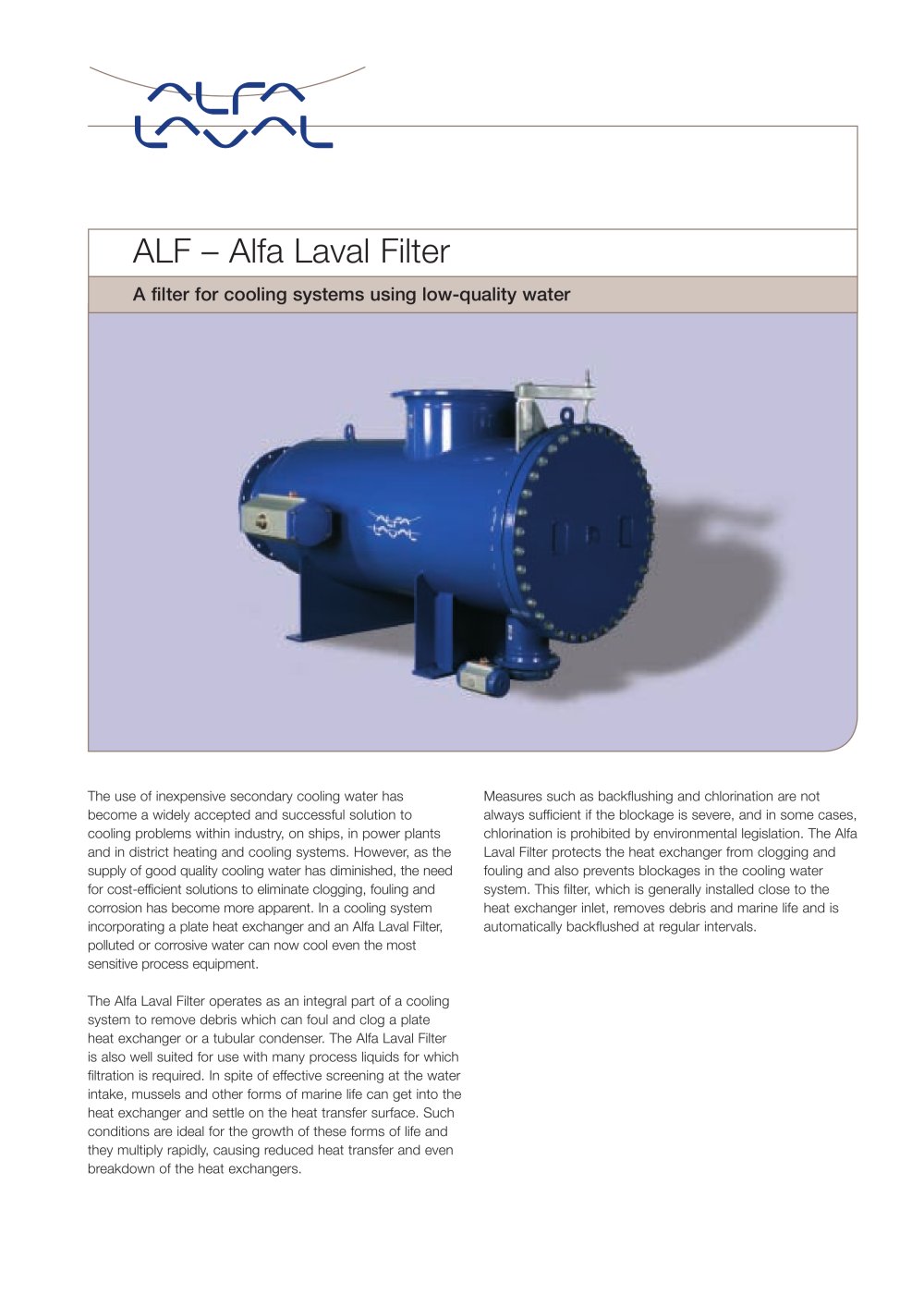 ALF � Alfa Laval Filter - Alfa Laval