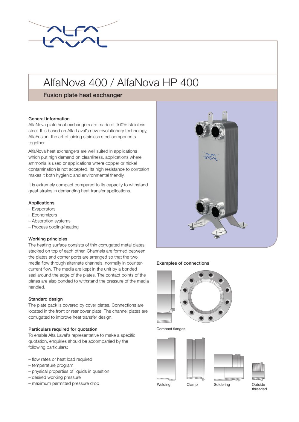 AlfaNova 400 / AlfaNova HP 400 - Alfa Laval