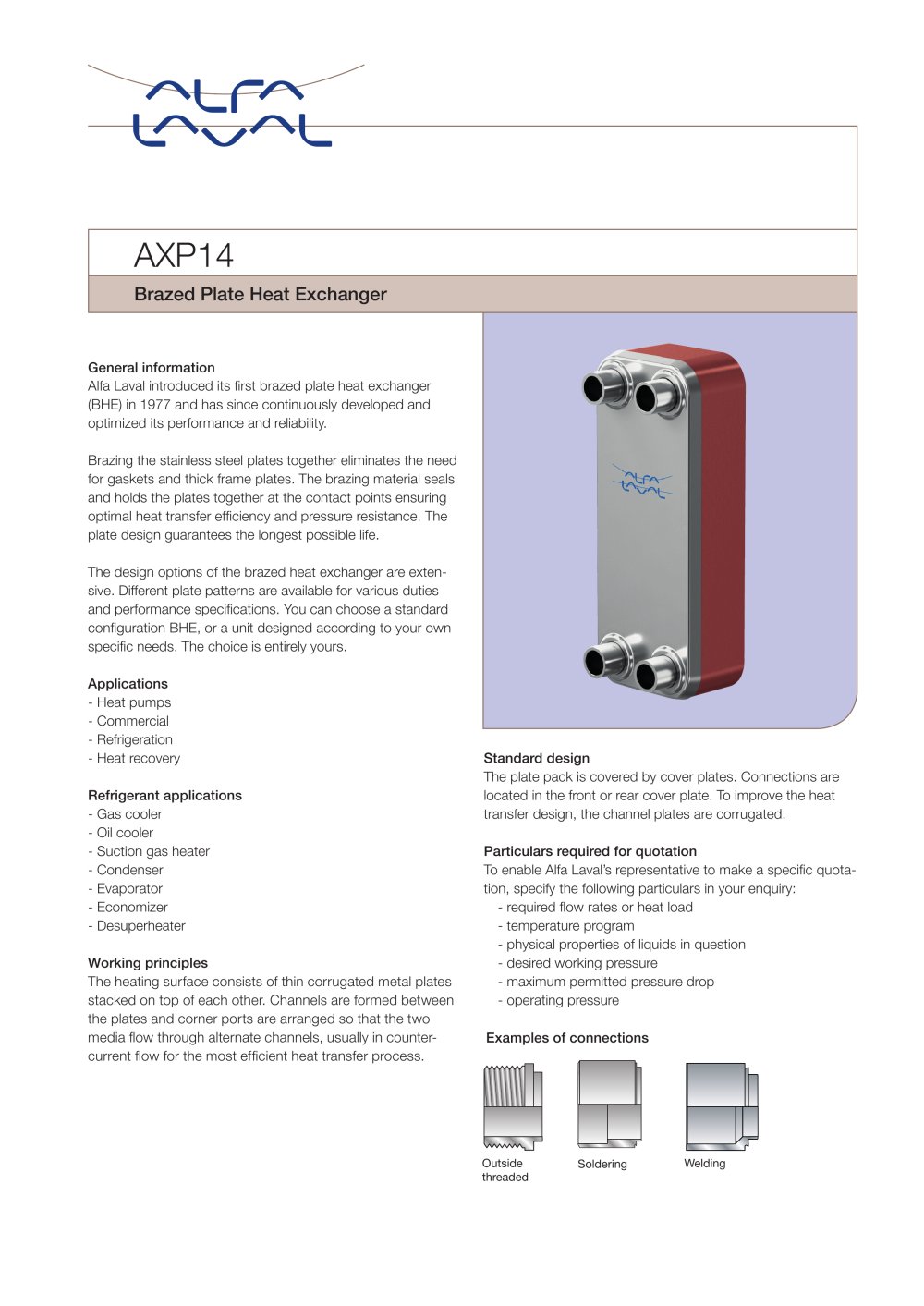 AXP14 - Gas cooler - Alfa Laval