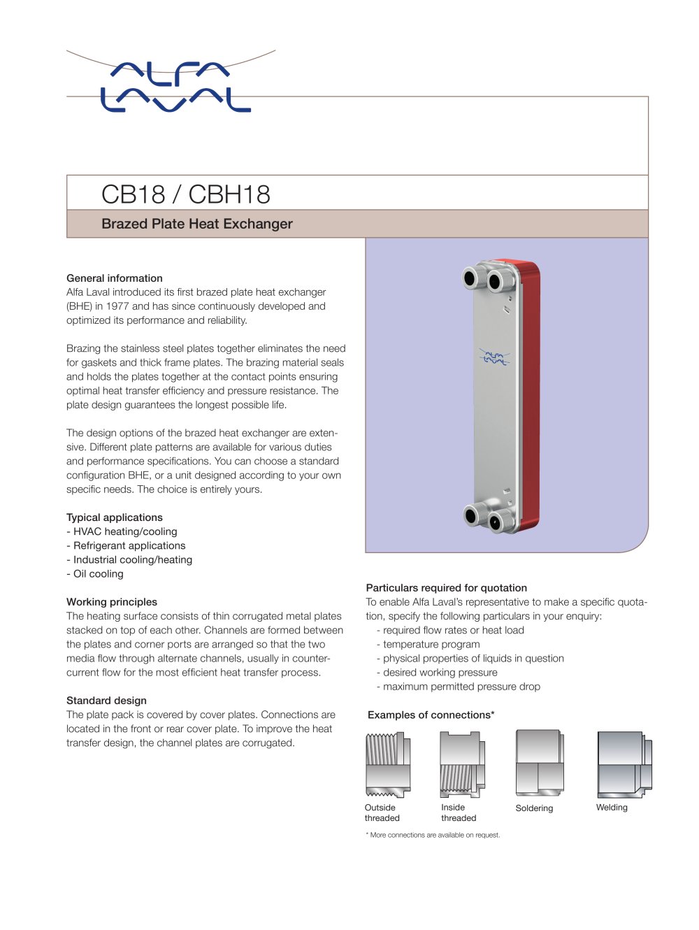 CB18 / CBH18 - Alfa Laval