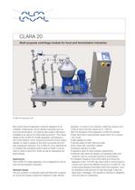 	CLARA - CLARA 20 - Multipurpose centrifuge module for food and fermentation industries