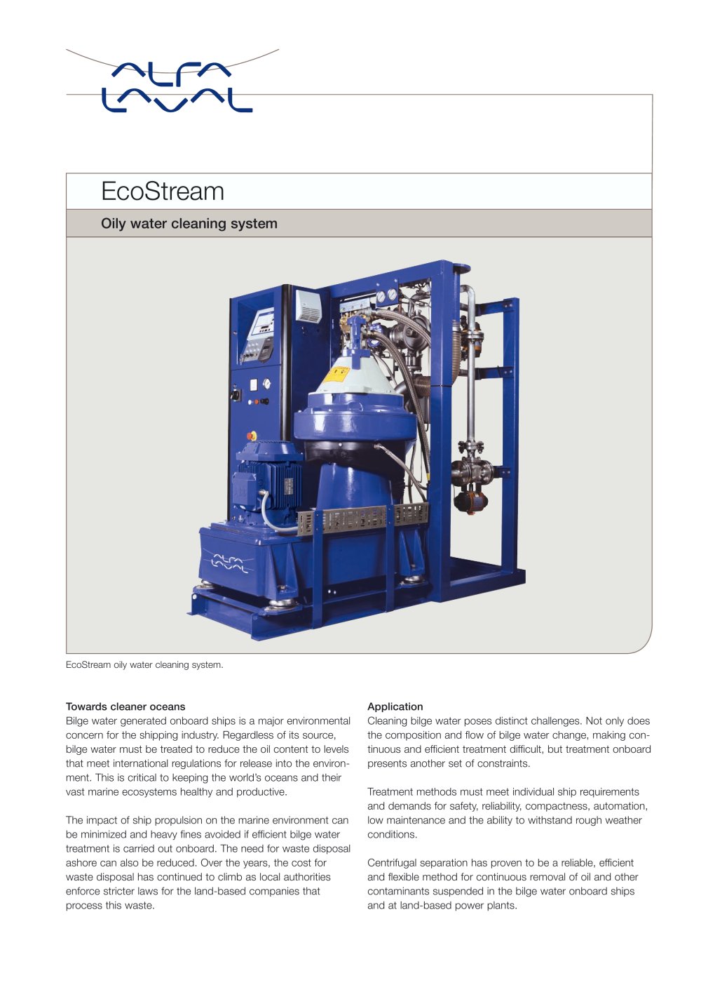 EcoStream - Oily water cleaning system - Alfa Laval