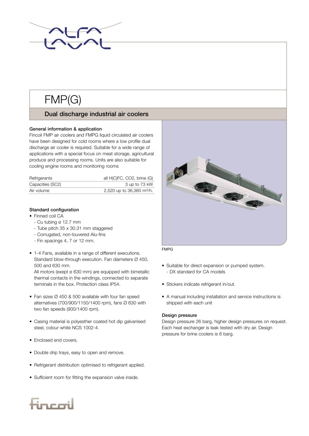 FMP(G) - Dual discharge industrial air coolers - Alfa Laval