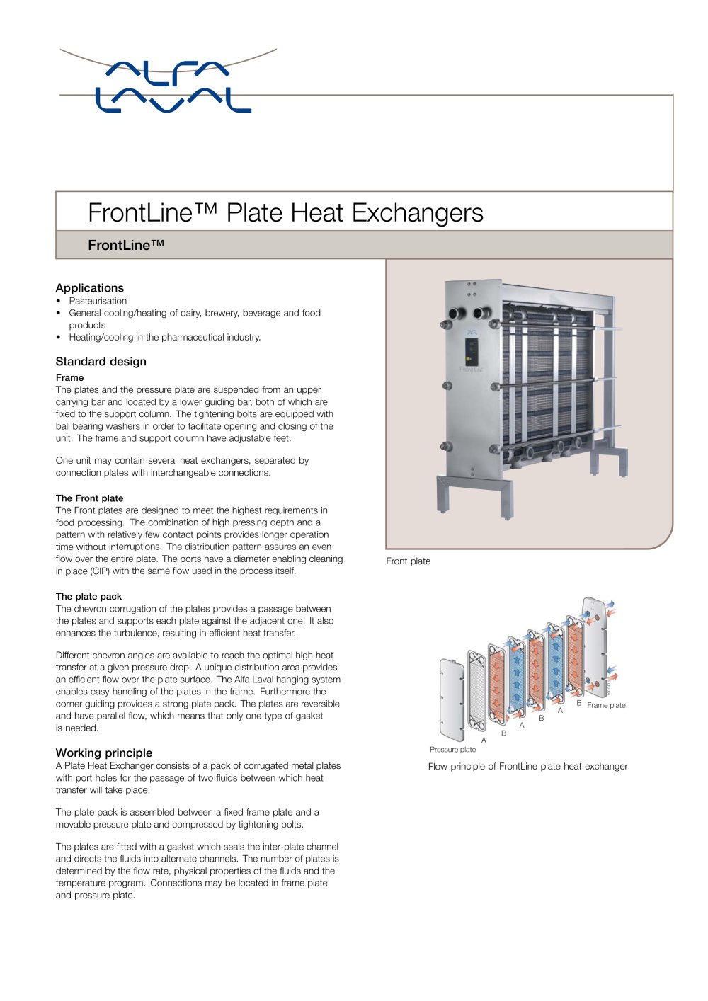 FrontLine Plate Heat Exchanger - Alfa Laval