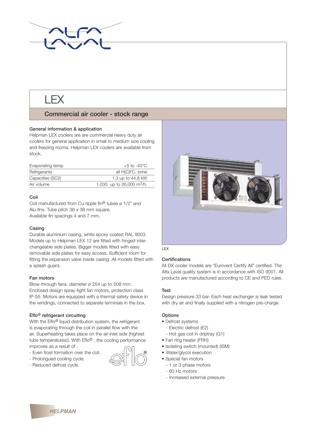 LEX - commercial air cooler (stock range) - Alfa Laval