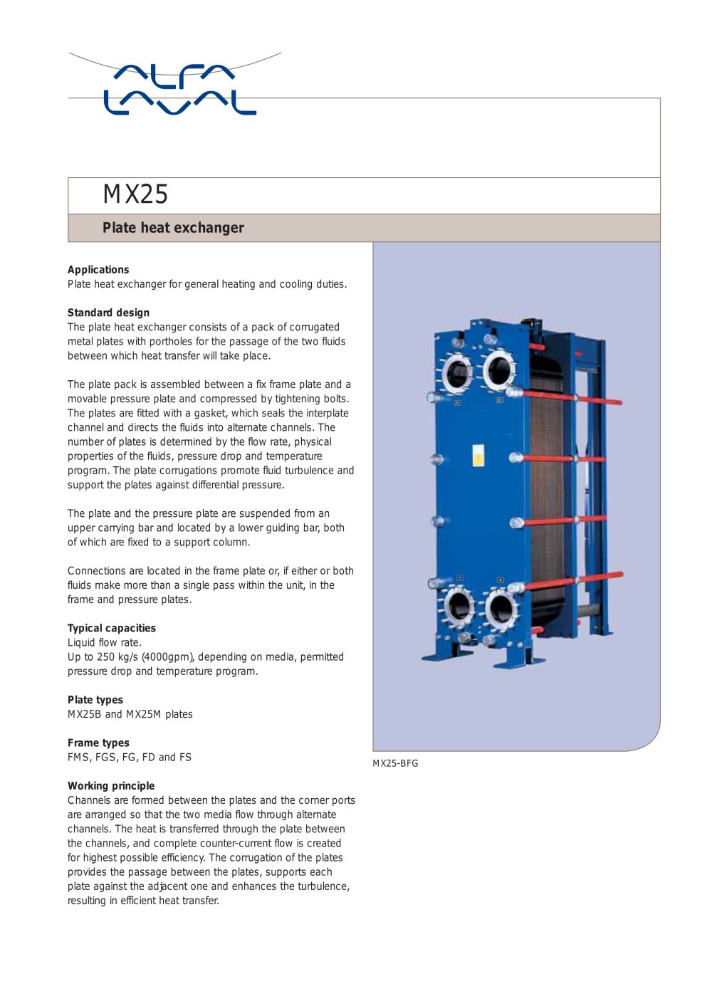 MX25 - Plate heat exchanger - Alfa Laval