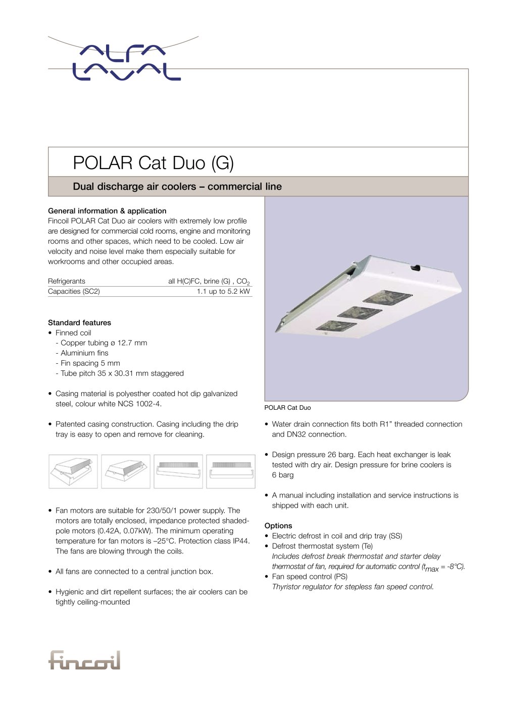 POLAR Cat Duo (G) - Dual discharge air coolers � commercial line - Alfa Laval