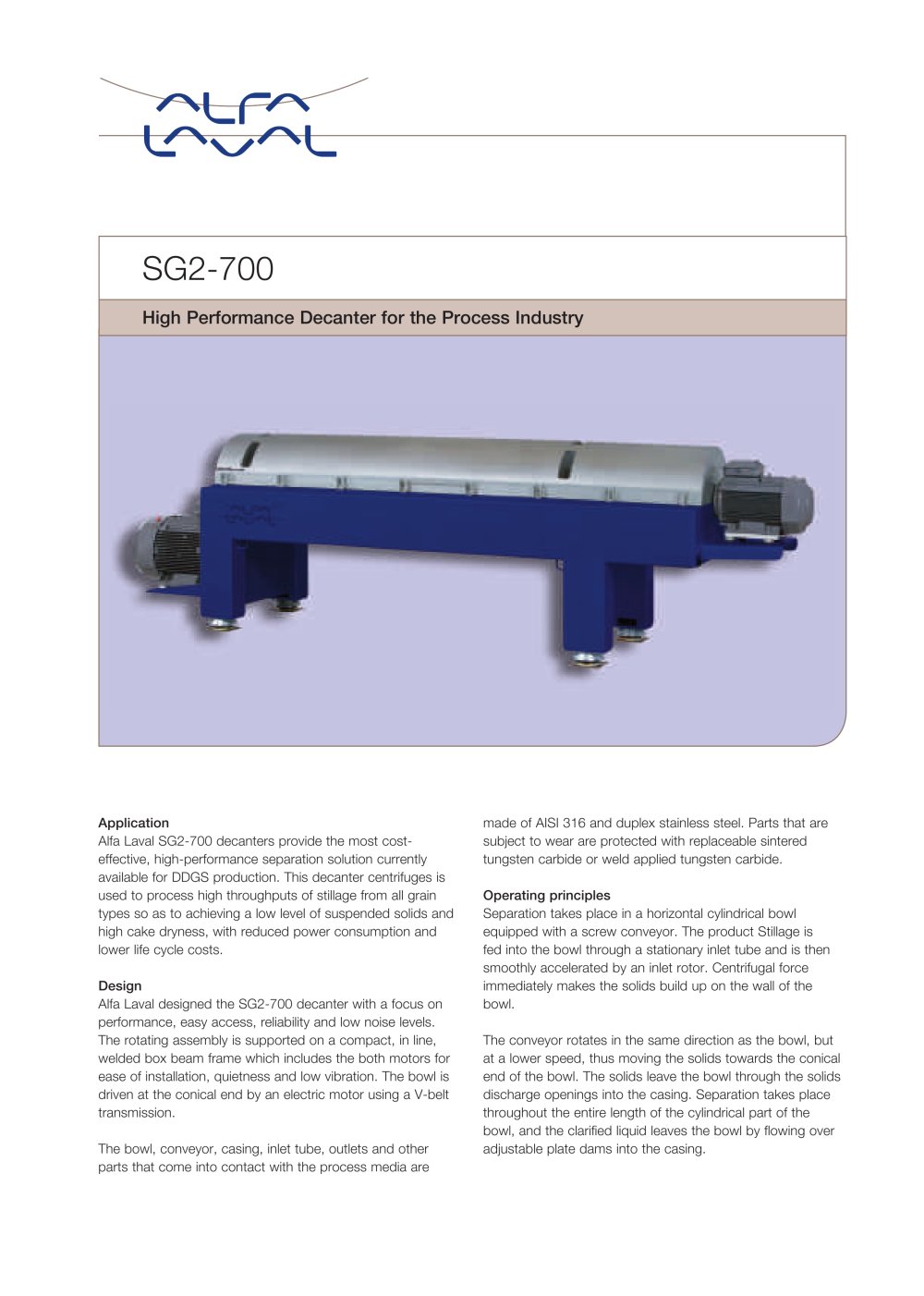 SG2 700 - Alfa Laval
