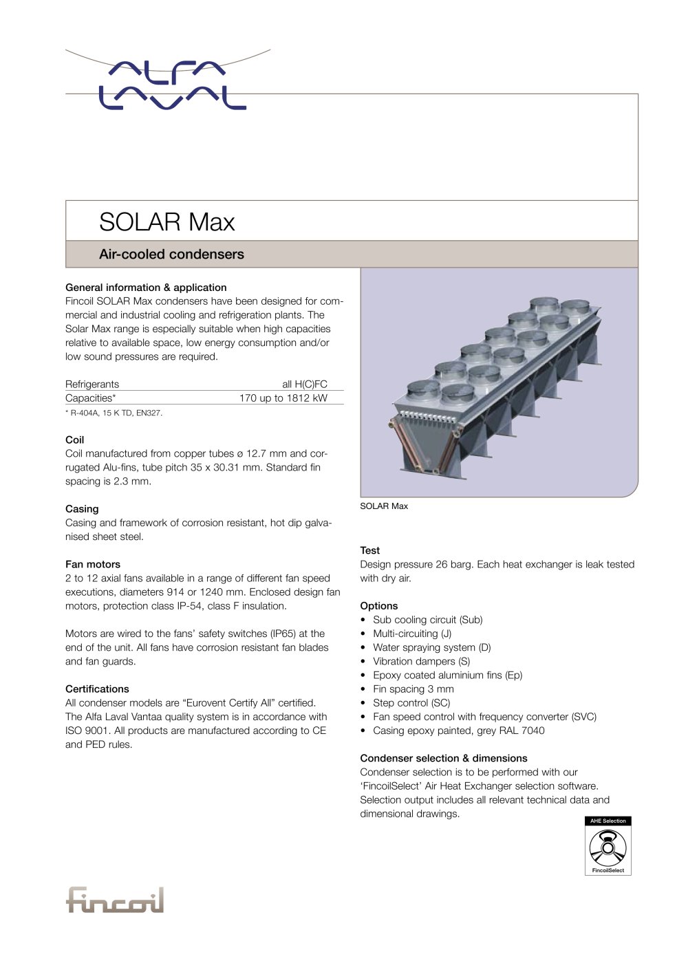 Solar Max - Air-cooled condensers - Alfa Laval