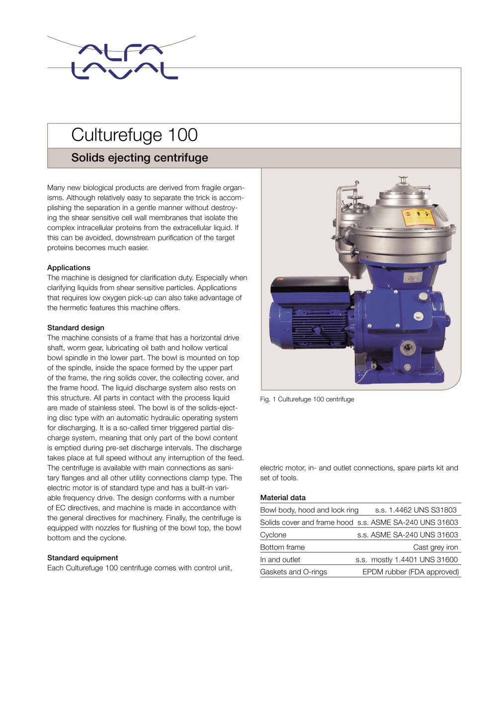 Solids ejecting centrifuge - Alfa Laval