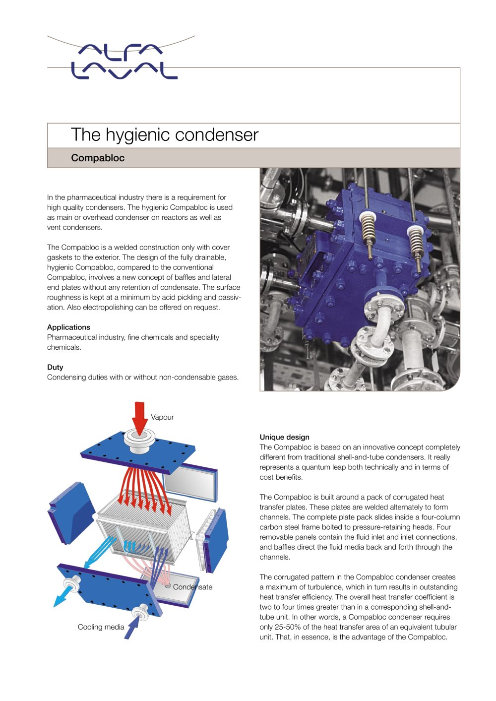 The hygienic condenser - Alfa Laval