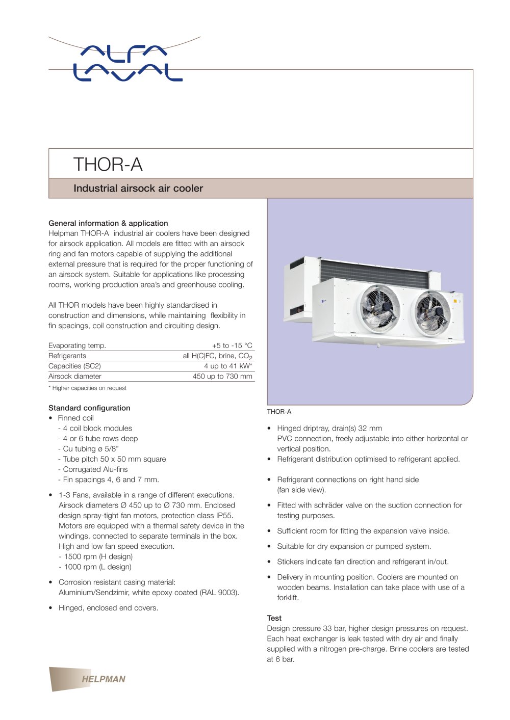 THOR-A - Industrial airsock air cooler - Alfa Laval