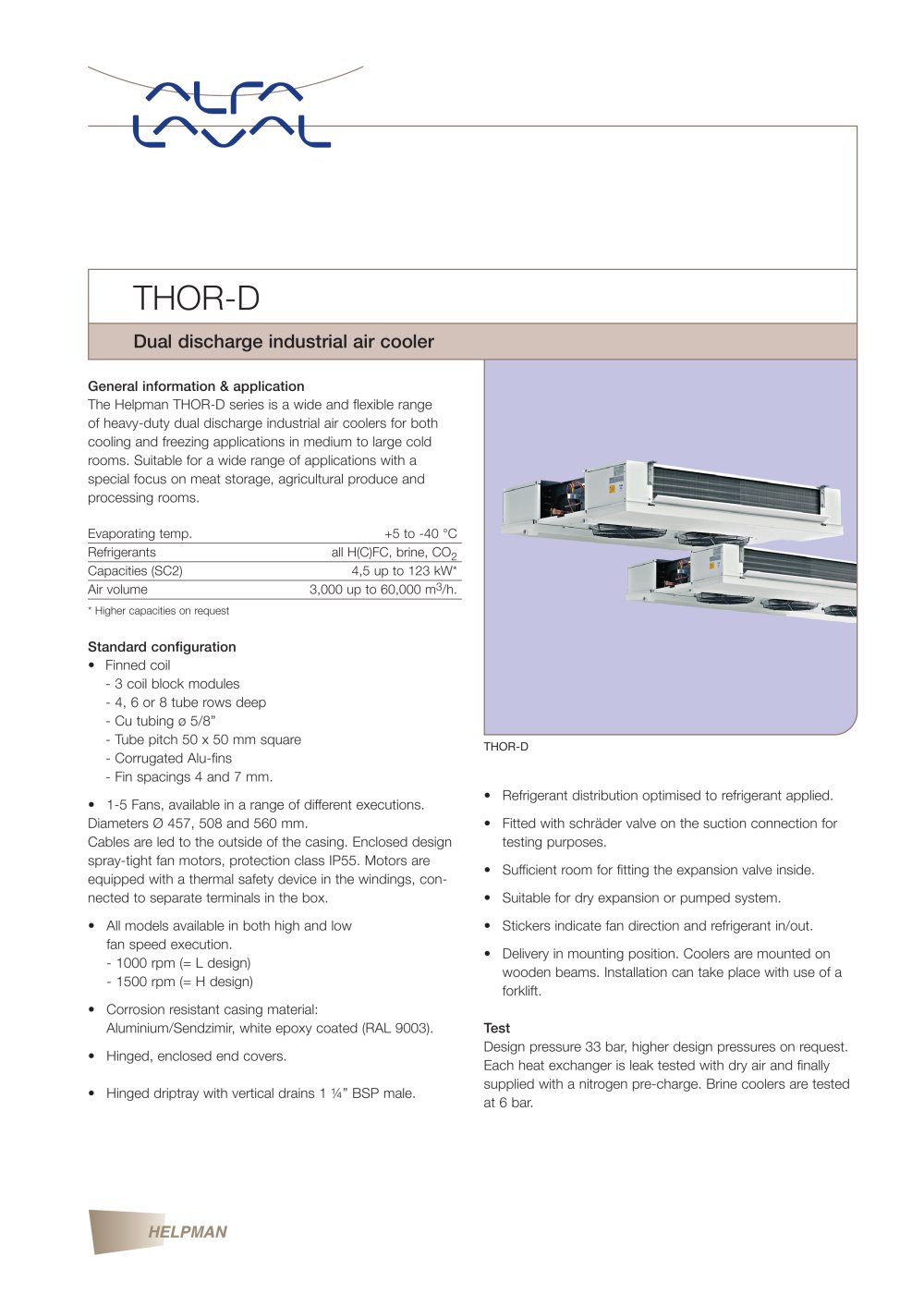 THOR-D - Dual discharge industrial air cooler - Alfa Laval