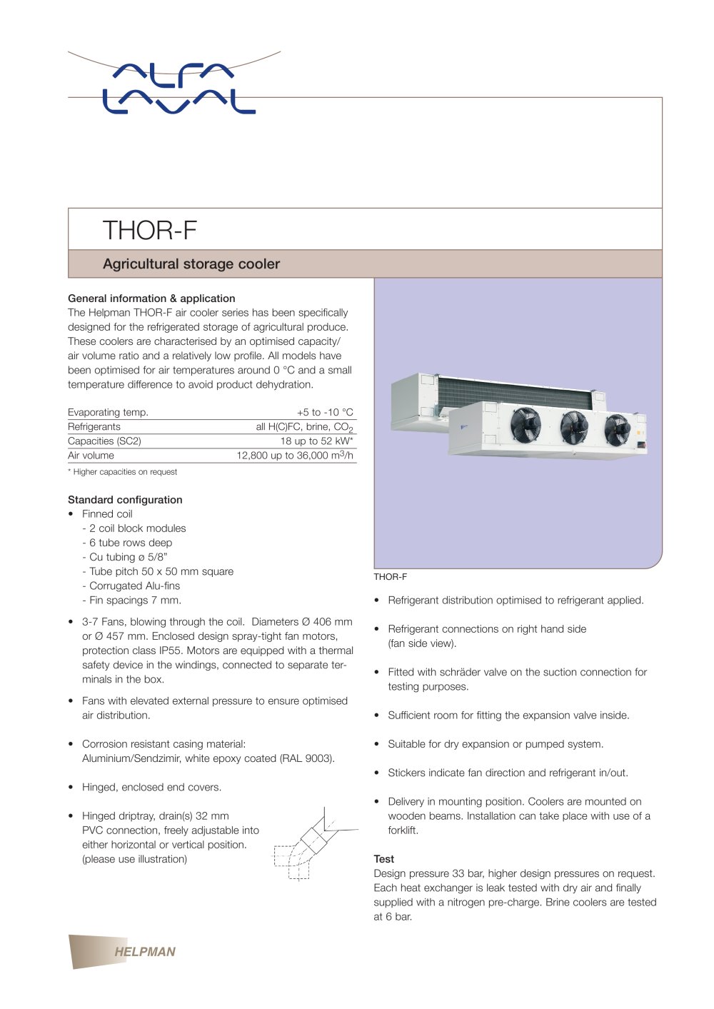 THOR-F - Agricultural storage cooler - Alfa Laval
