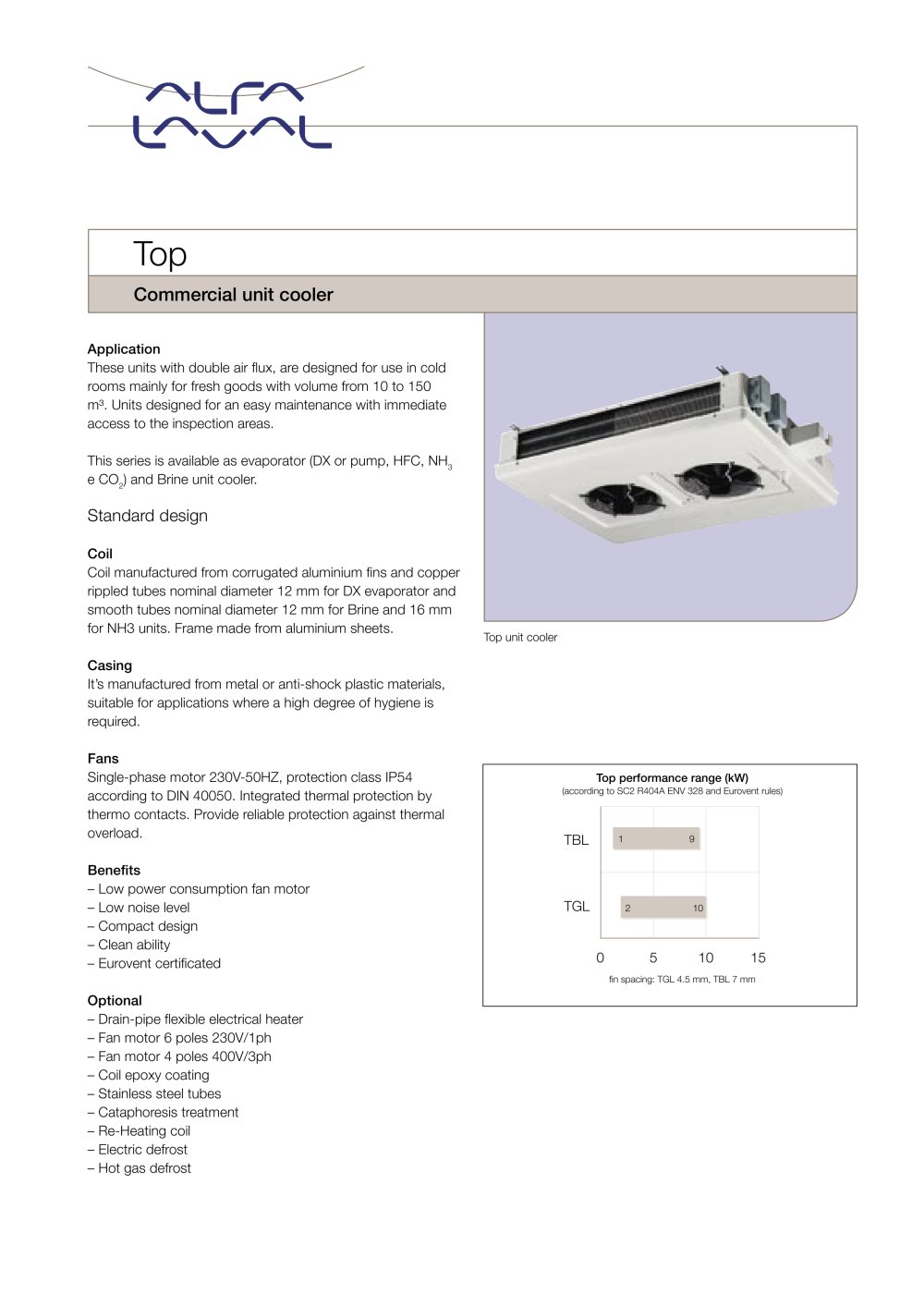 Top - Commercial unit cooler - Alfa Laval