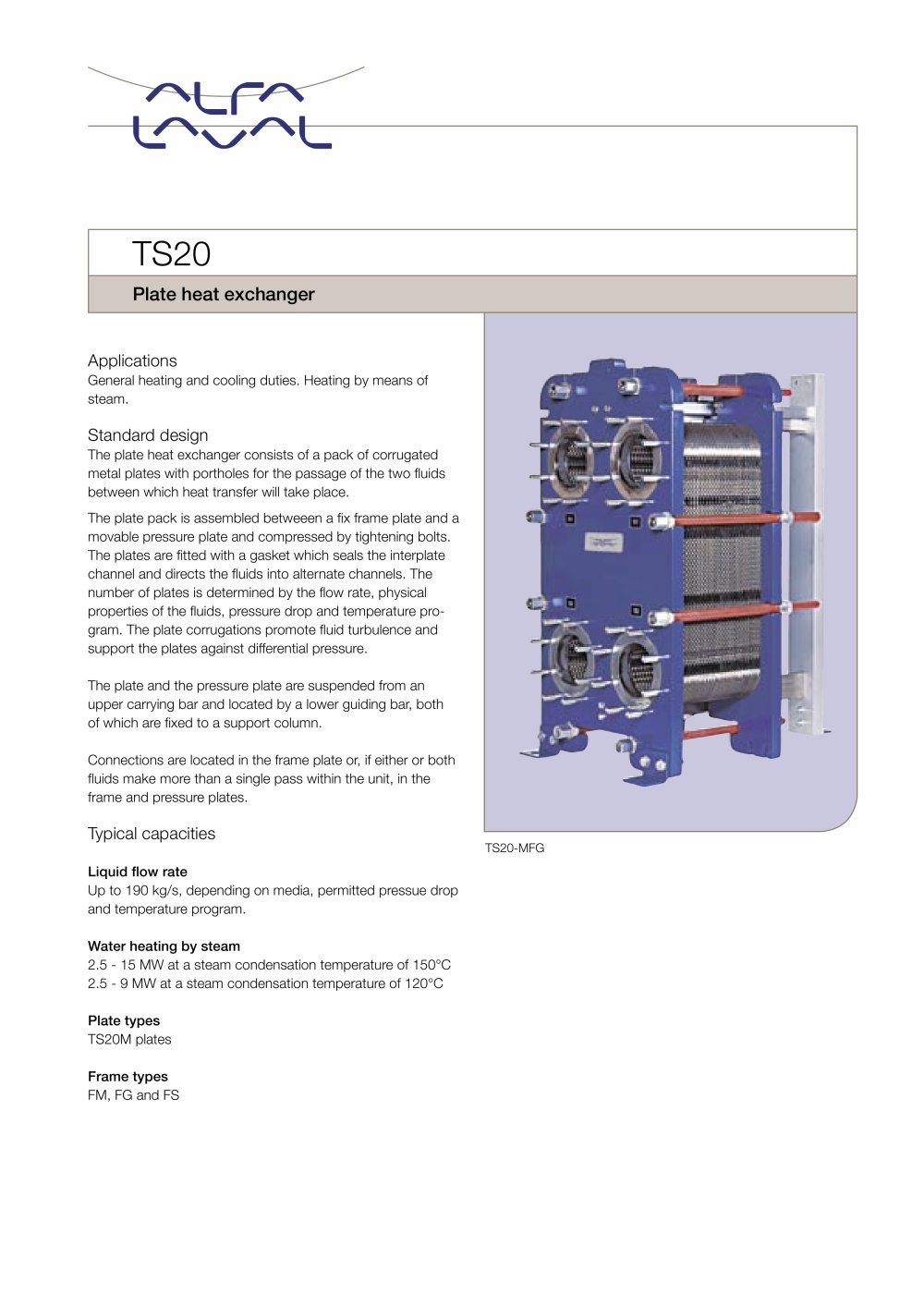 TS20 - Plate heat exchanger - Alfa Laval
