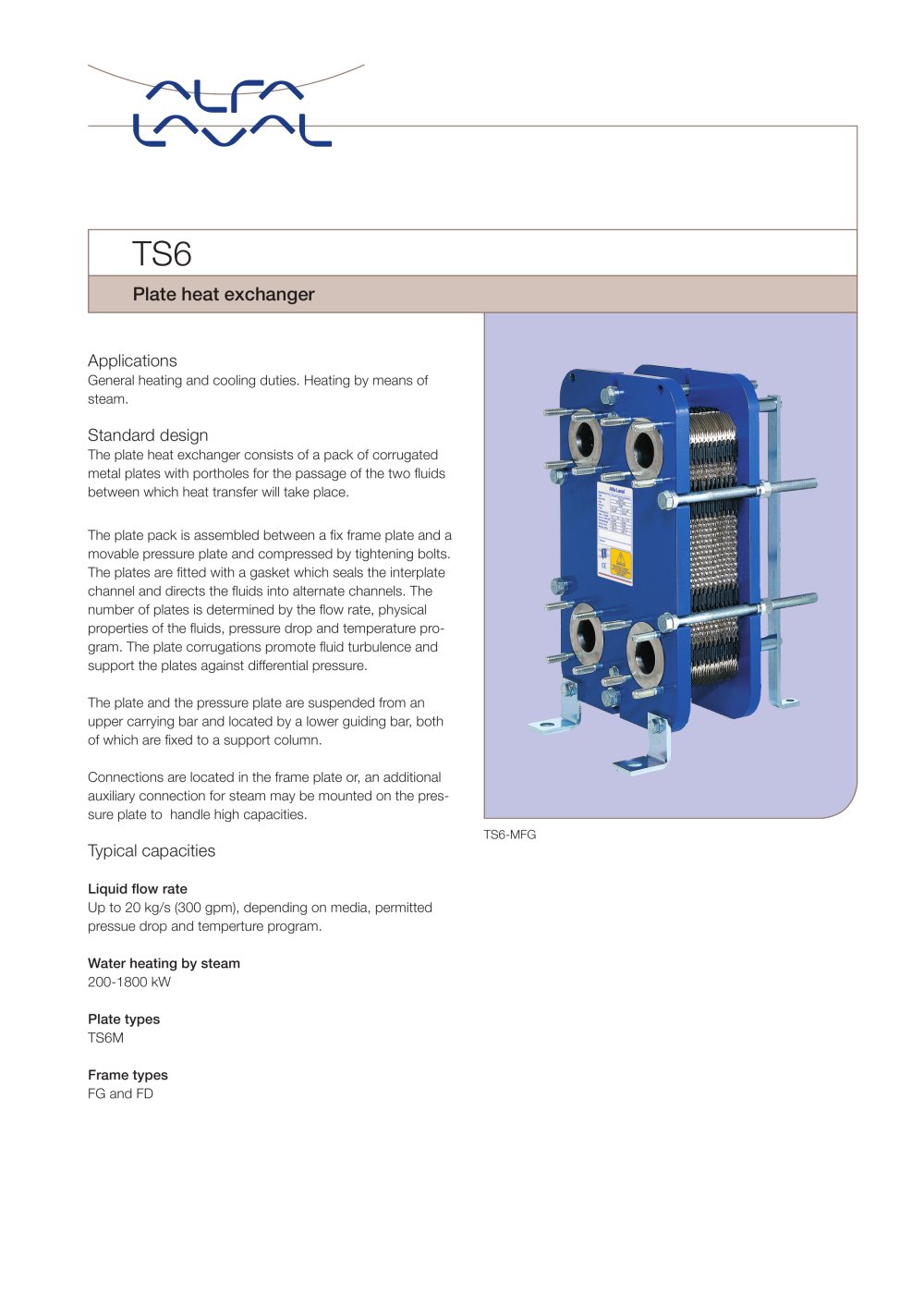 TS6 Plate heat exchanger - Alfa Laval