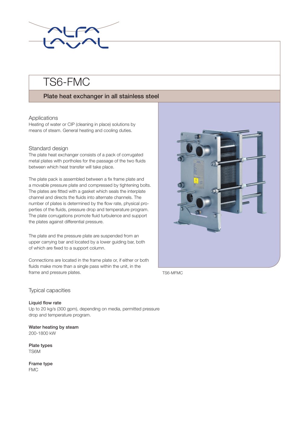 TS6FMC - All steel and designed for steam - Alfa Laval