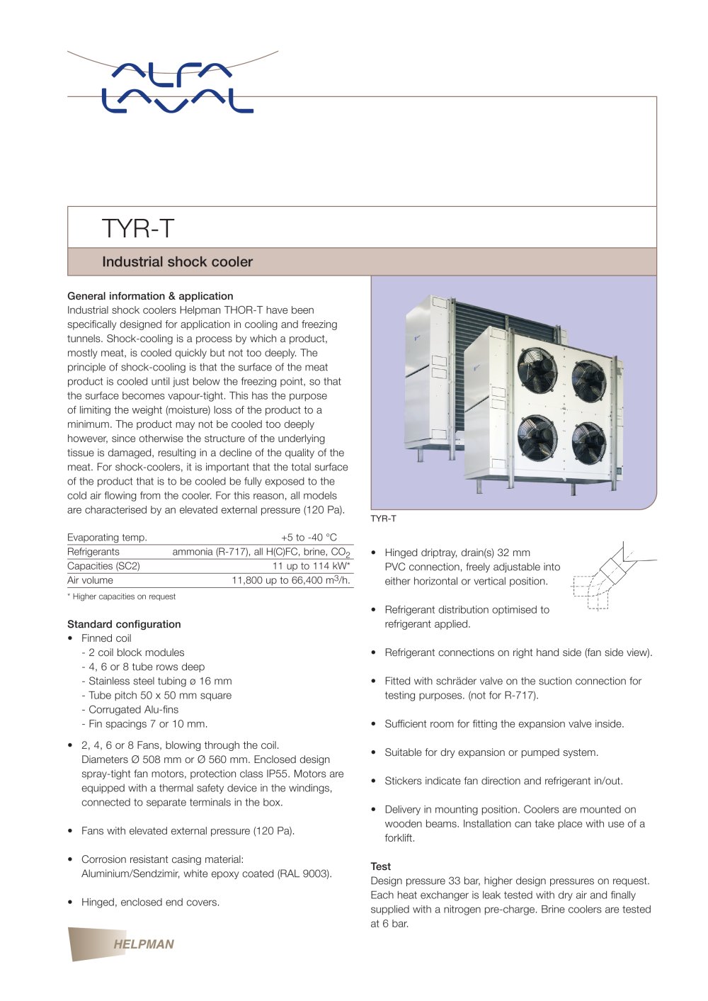 TYR-T - Industrial shock cooler - Alfa Laval