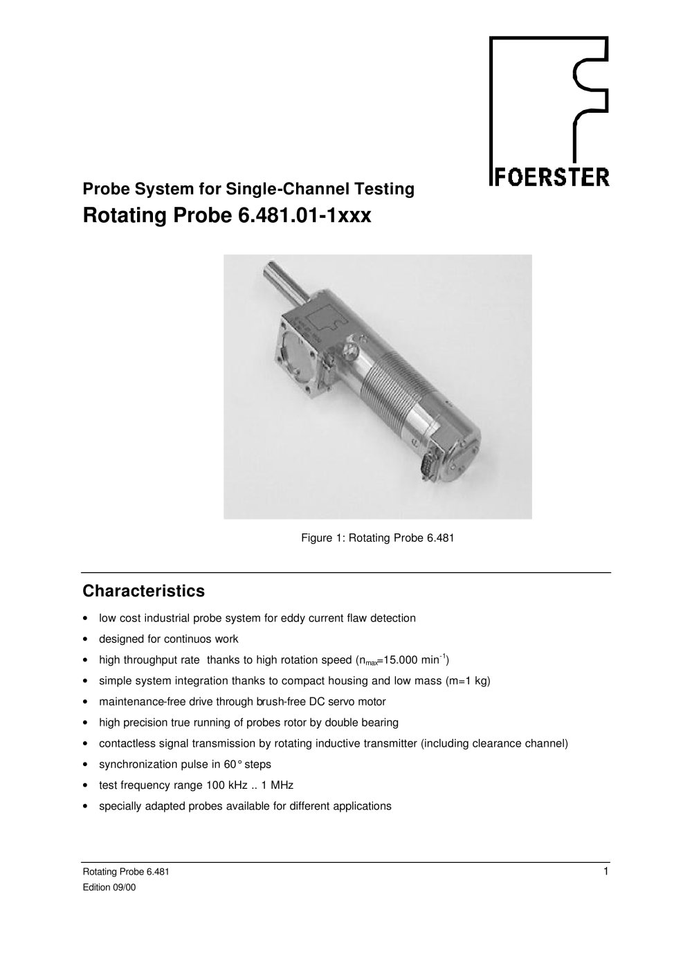 STATOGRAPH ROTATING HEADS leaflet - Foerster Instruments