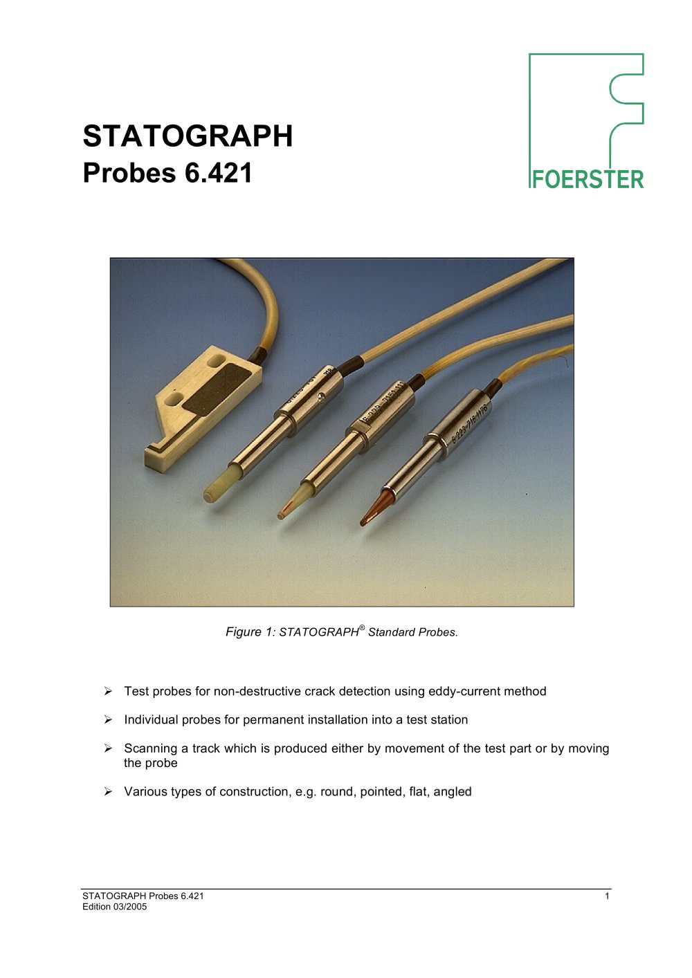 STATOGRAPH TOUCH PROBES leaflet - Foerster Instruments