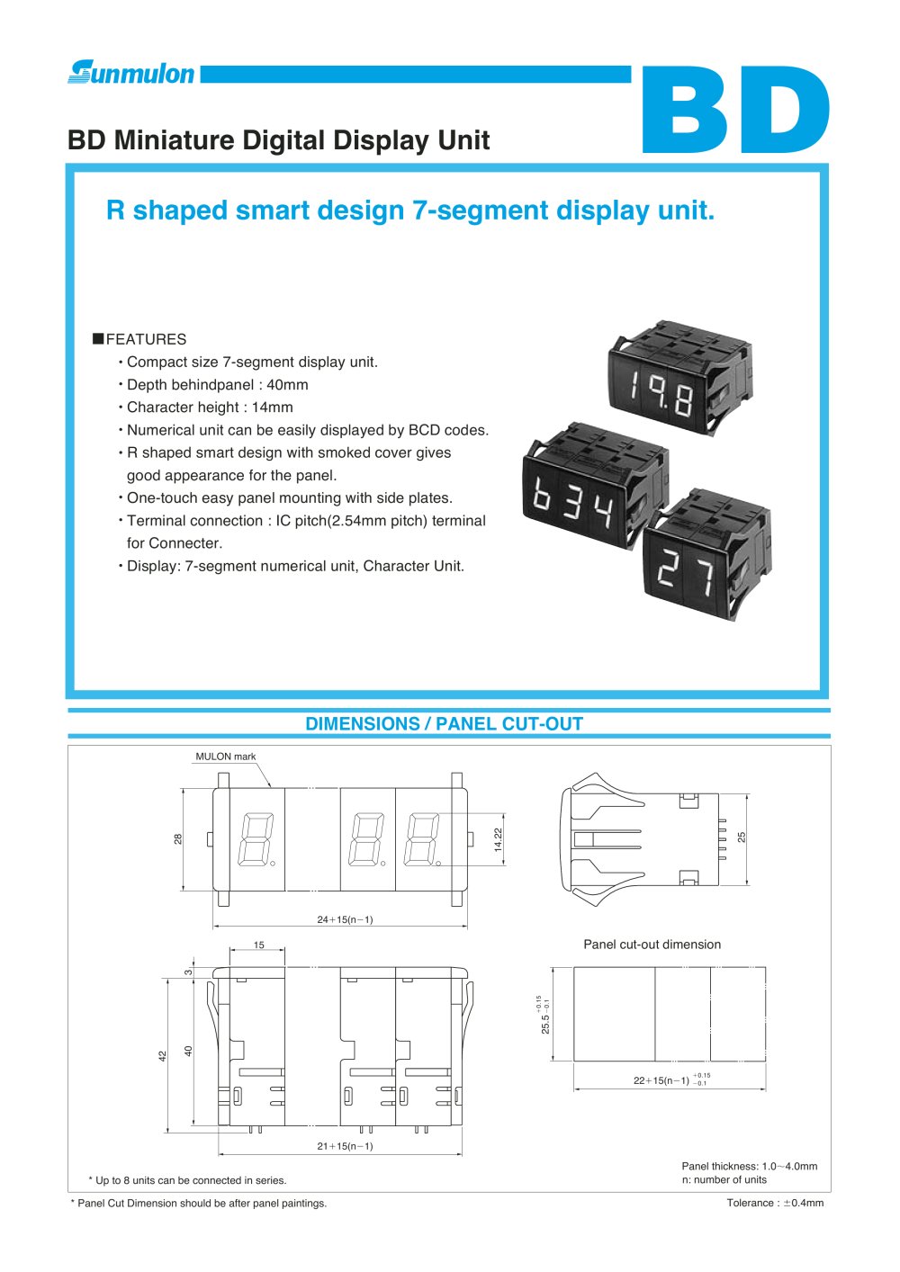 BD Miniature Digital Display Unit - SUNMULON
