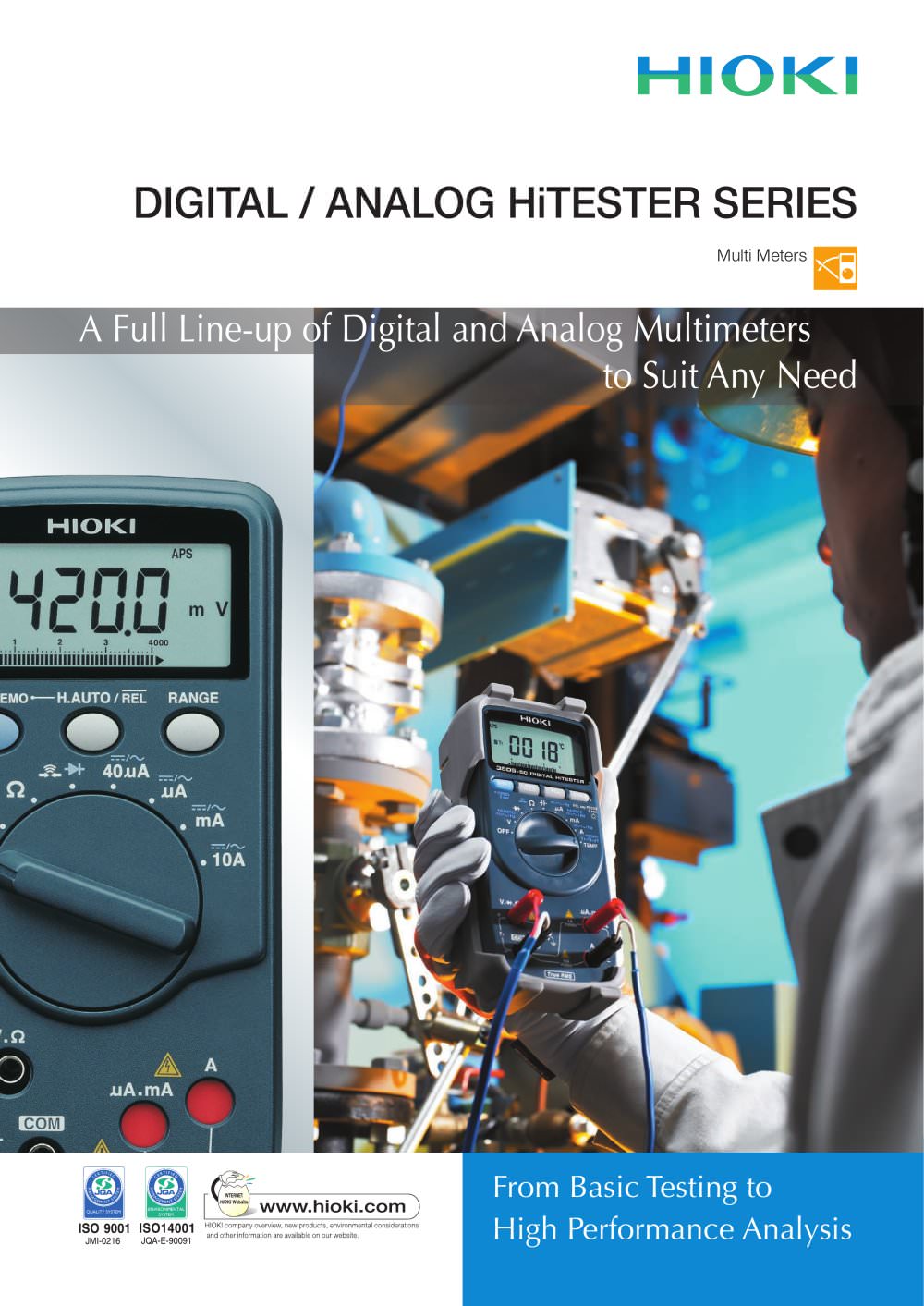 HIOKI Digital HiTESTER Series - HIOKI E.E. CORPORATION
