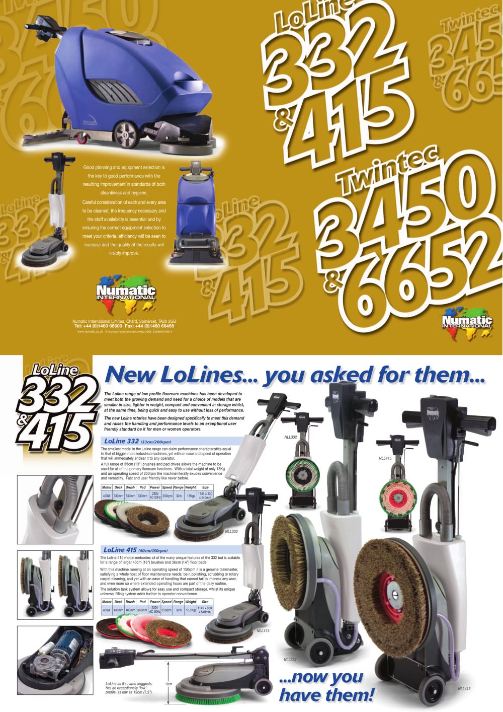 New Twintec and LoLine 2006 - Numatic