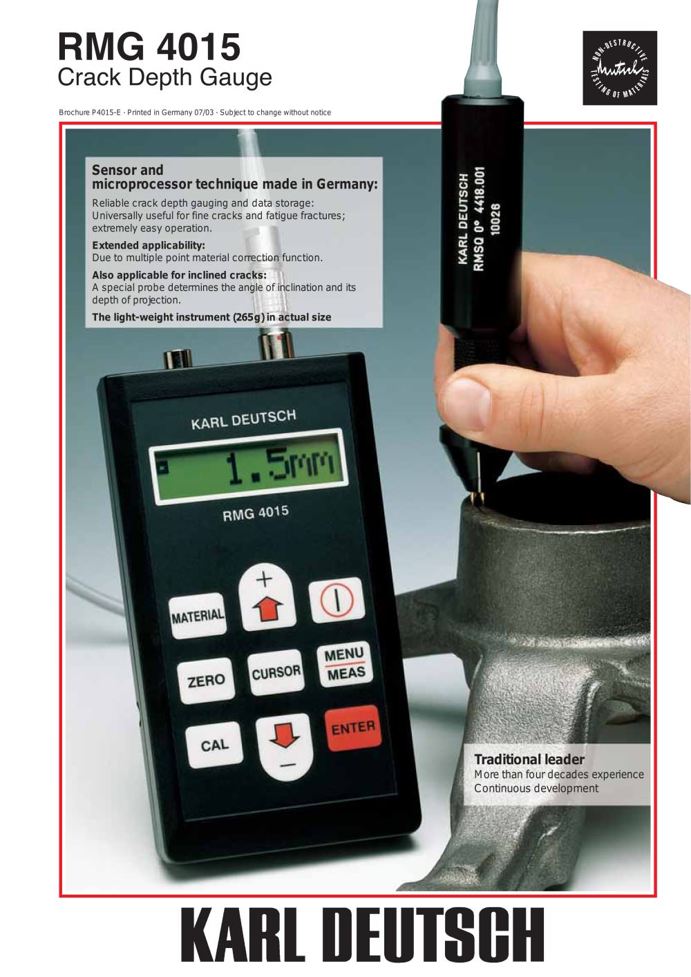 Crack Depth Meter - KARL DEUTSCH