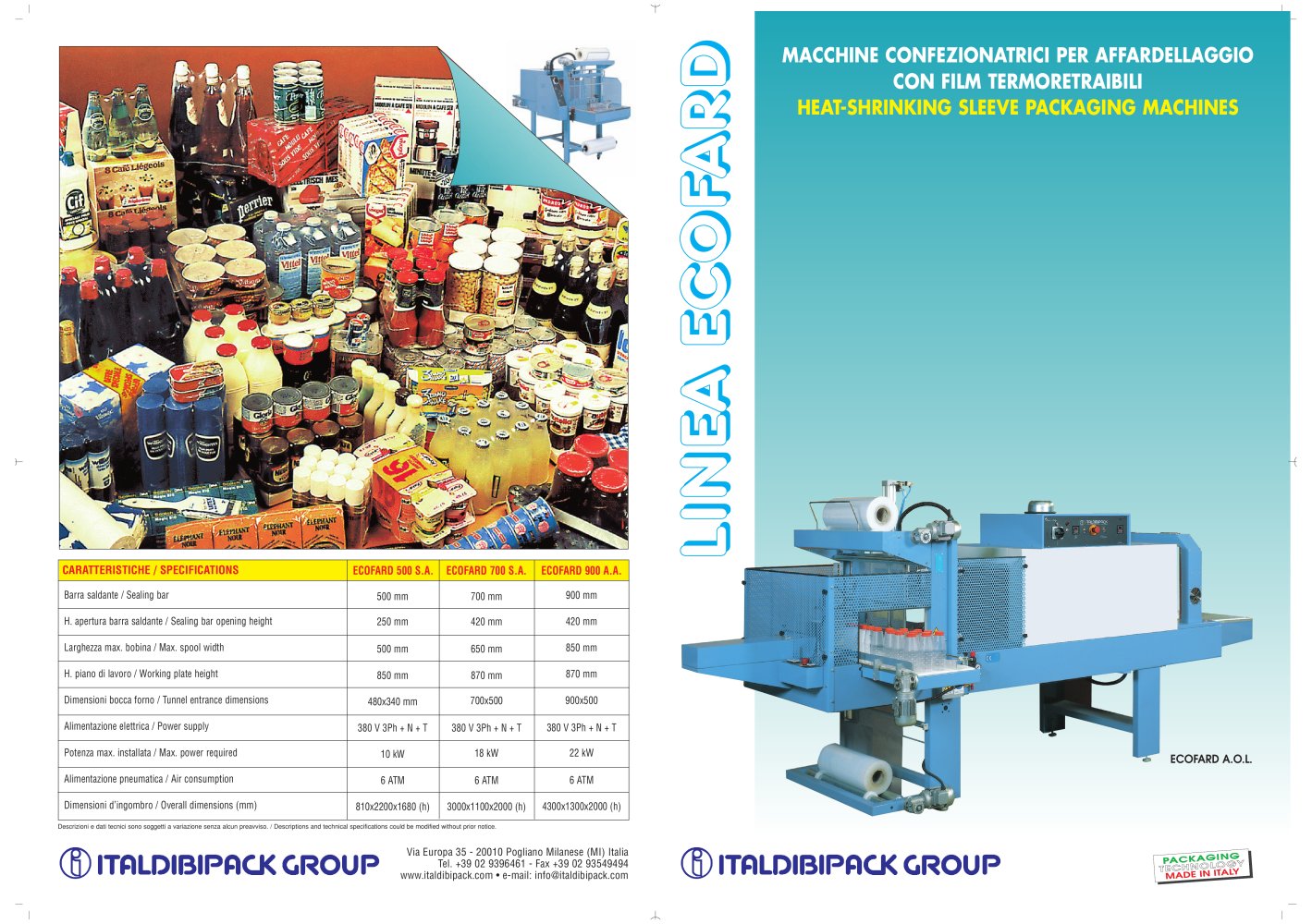 ECOFARD line: semiautomatic and automatic sleeve-wrappers - ITALDIBIPACK