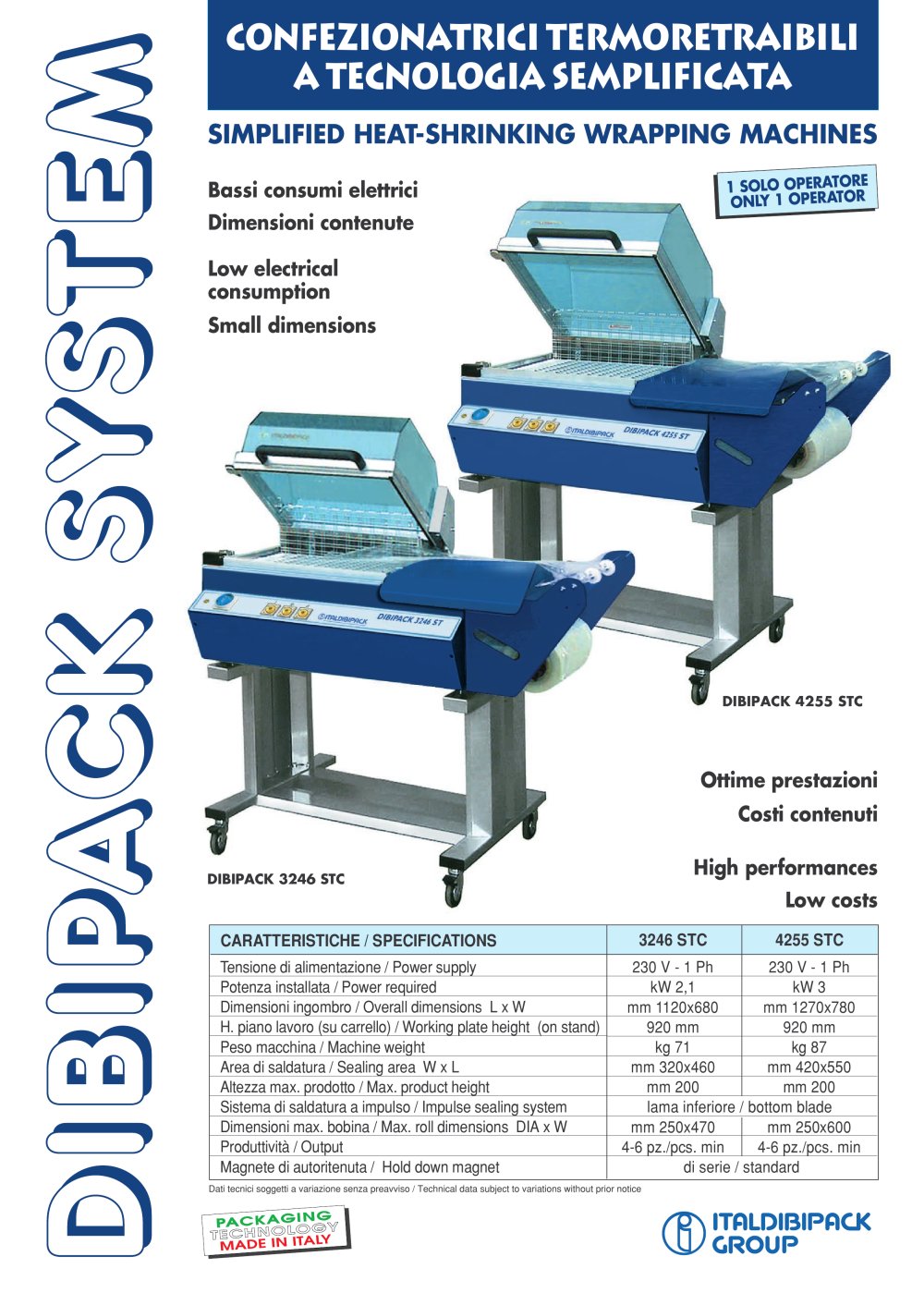 One-step systems: DIBIPACK STX - ITALDIBIPACK