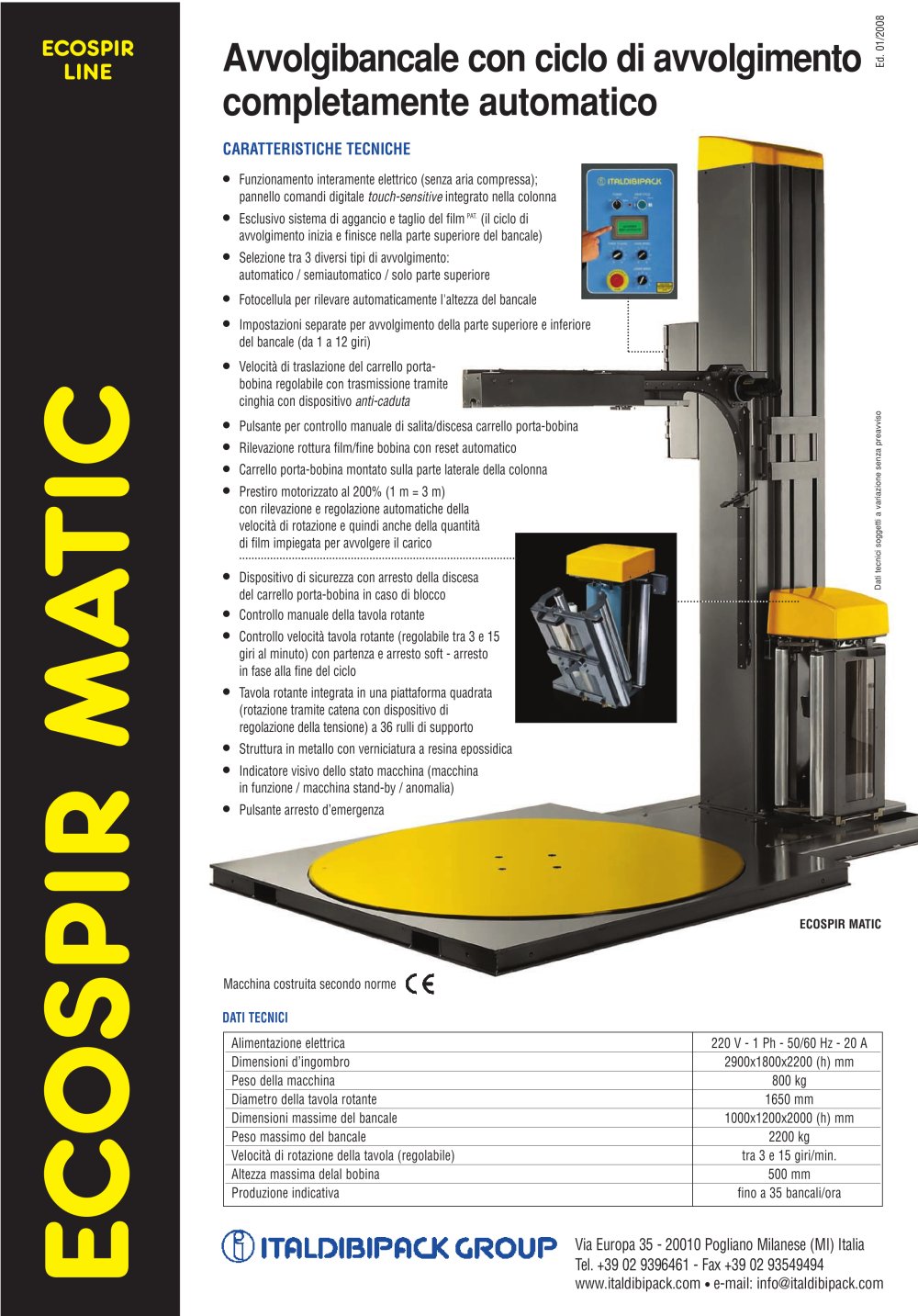Pallet-wrappers: ECOSPIRMATIC - ITALDIBIPACK
