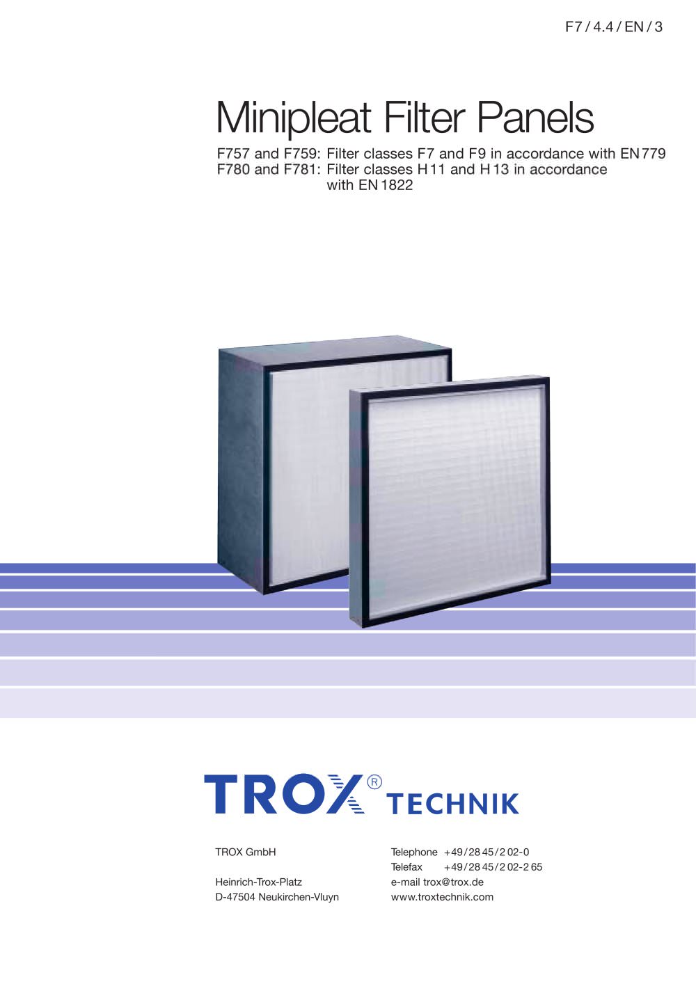 High efficiency air filter - TROX