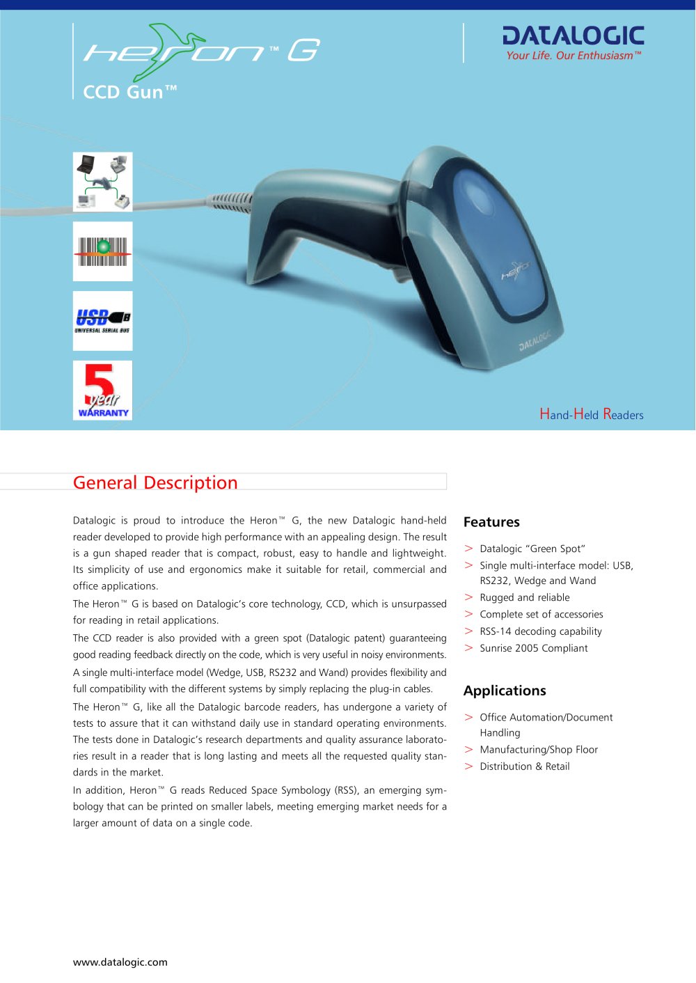 Heron G Hand Held Reader - DATALOGIC