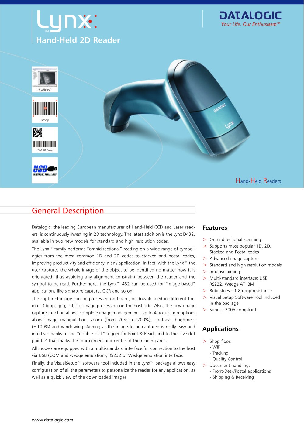 Lynx Hand Held 2D Reader - DATALOGIC