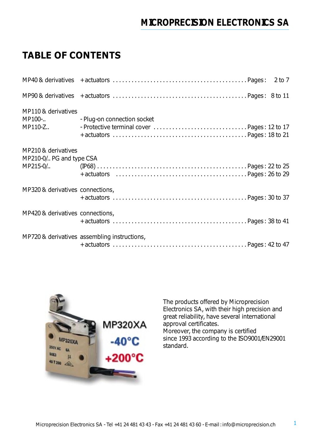 General Technical Data - Microprecision Electronics