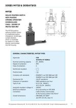 POSITION SWITCHES WITH POSITIVE OPENING OPERATION OVERMOULED CABLES