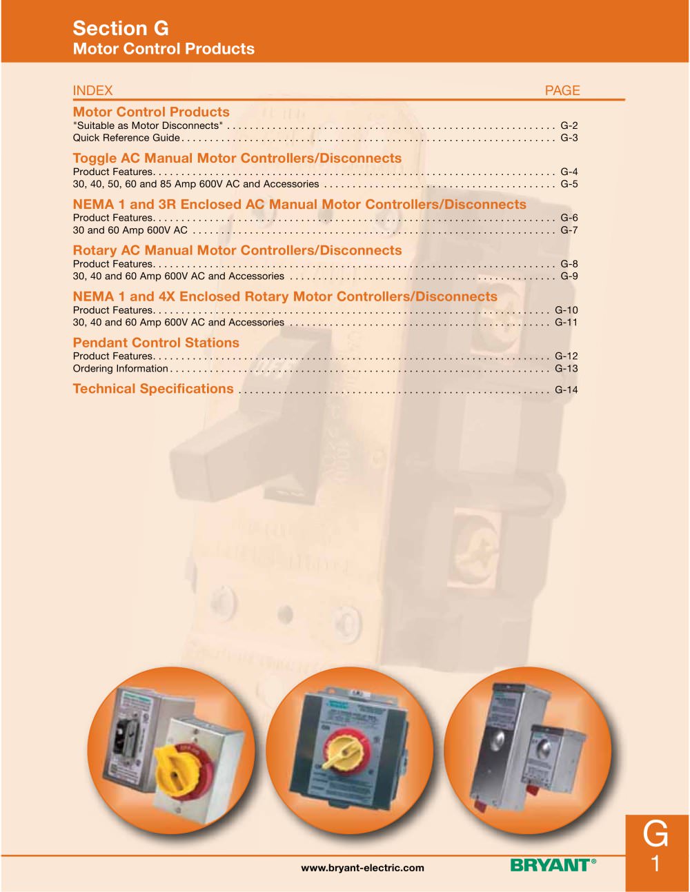 Motor Control Products - Bryant Electric