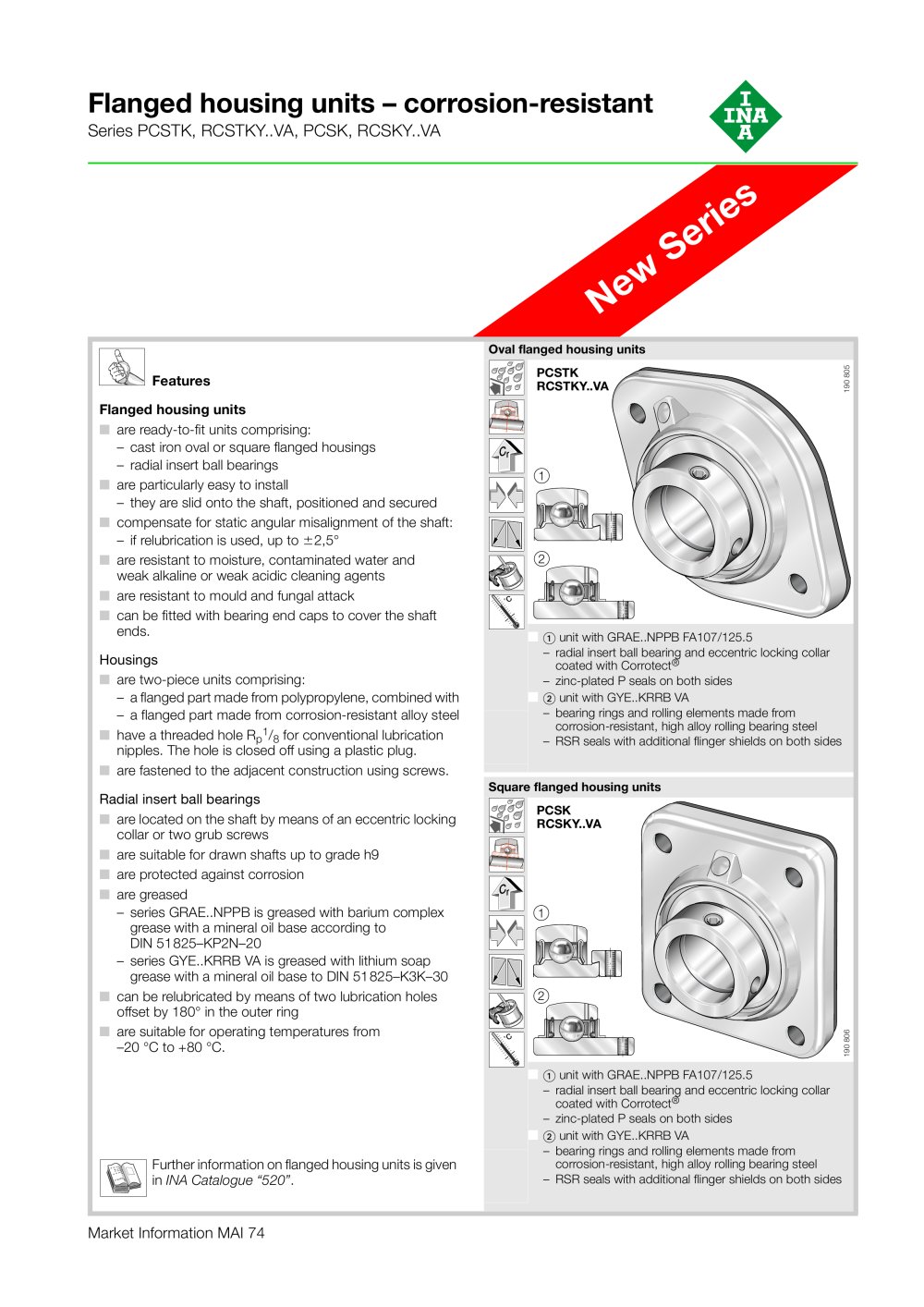 Flanged housing units � corrosion-resistant (MAI 74) - Schaeffler Technologies GmbH & Co. KG - INA