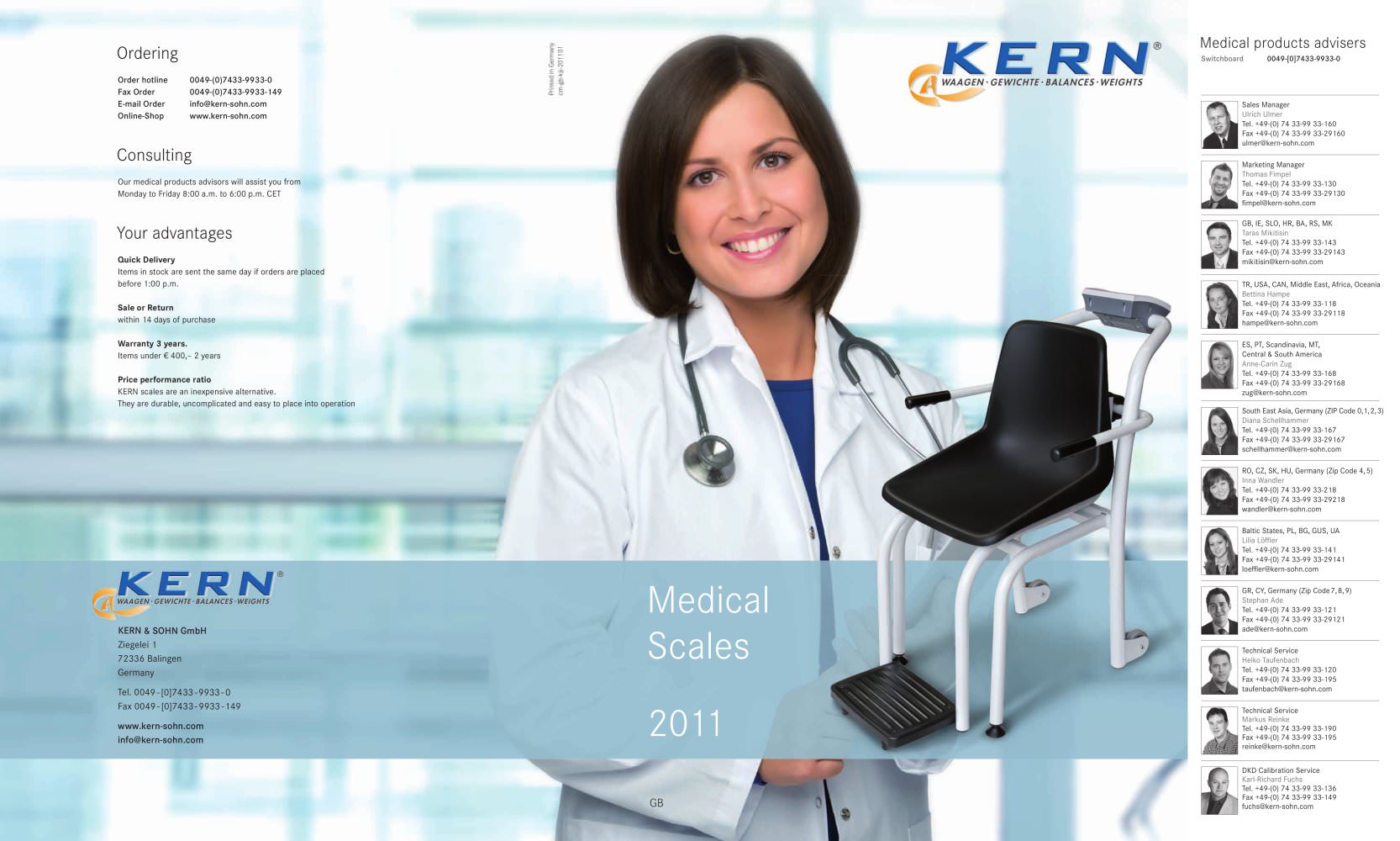 Catalogue Medical scales 2011 - Kern & Sohn