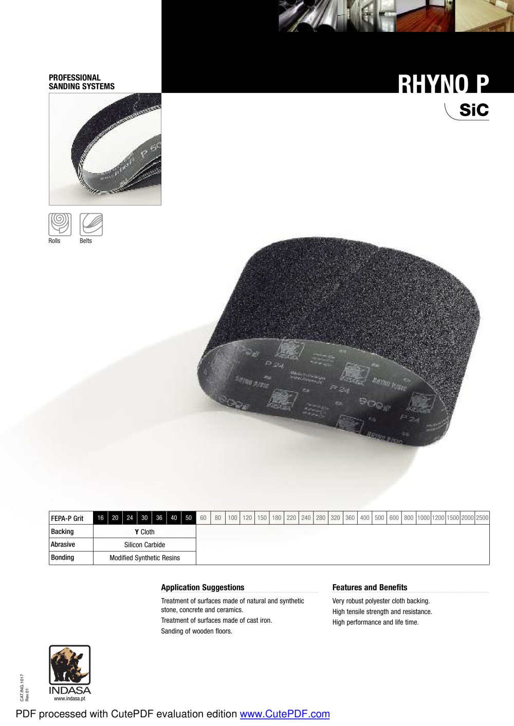 silicon carbide abrasive belt - INDASA