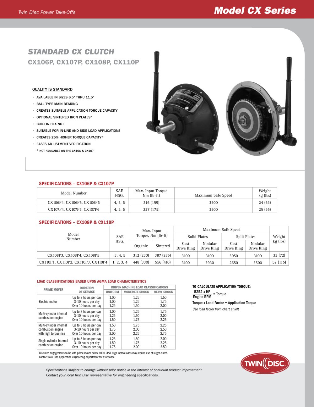 CX CLUTCH - Twin Disc