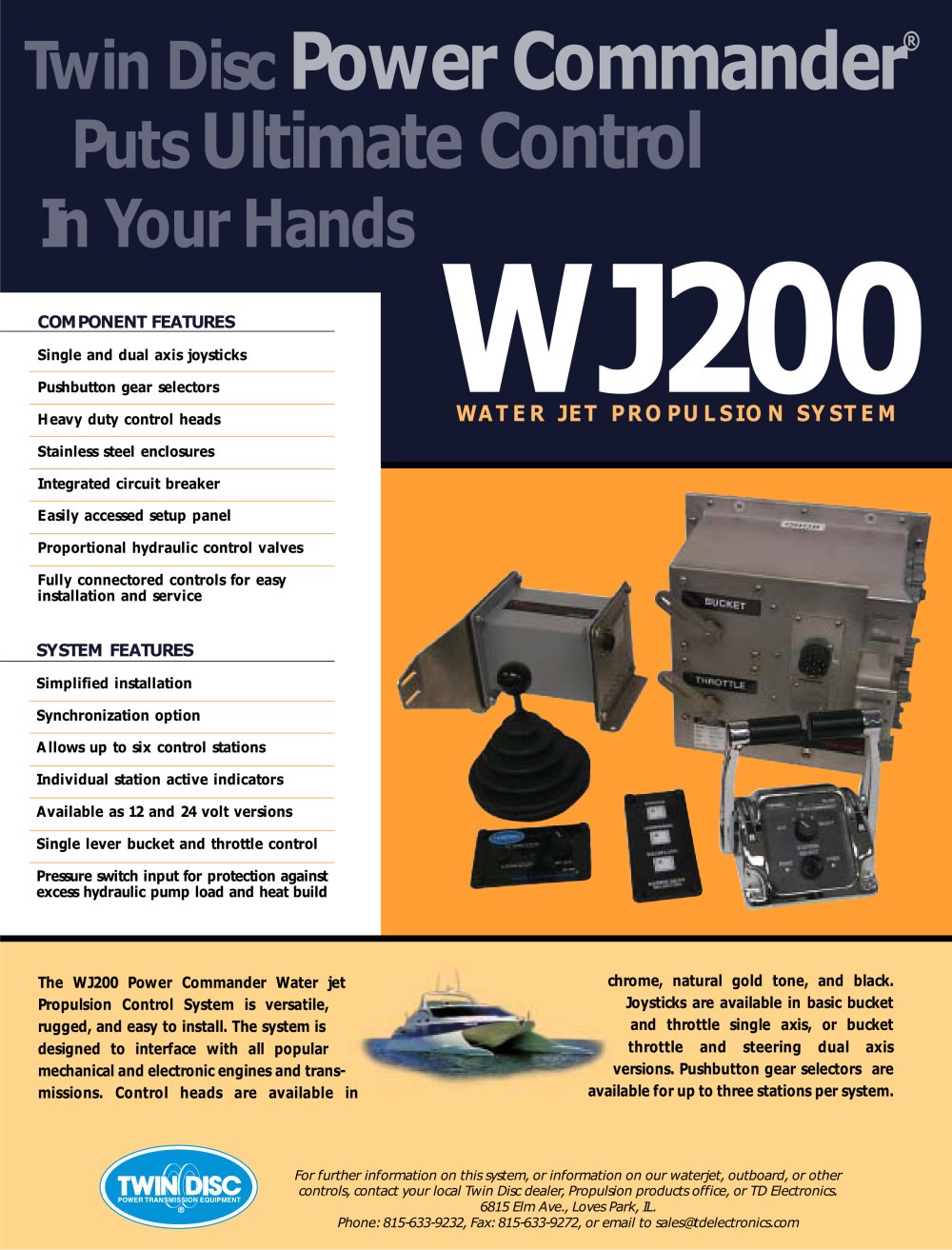 Twin Disc WJ200 Electronic Controls - Twin Disc