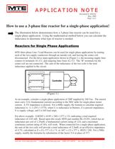 How to use a 3-phase line reactor for a single-phase application