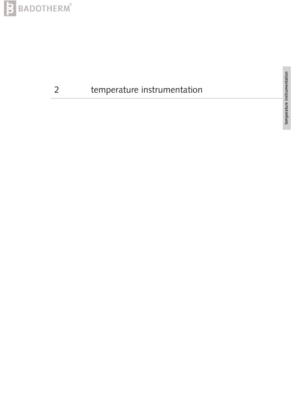 Thermowells - Badotherm Group