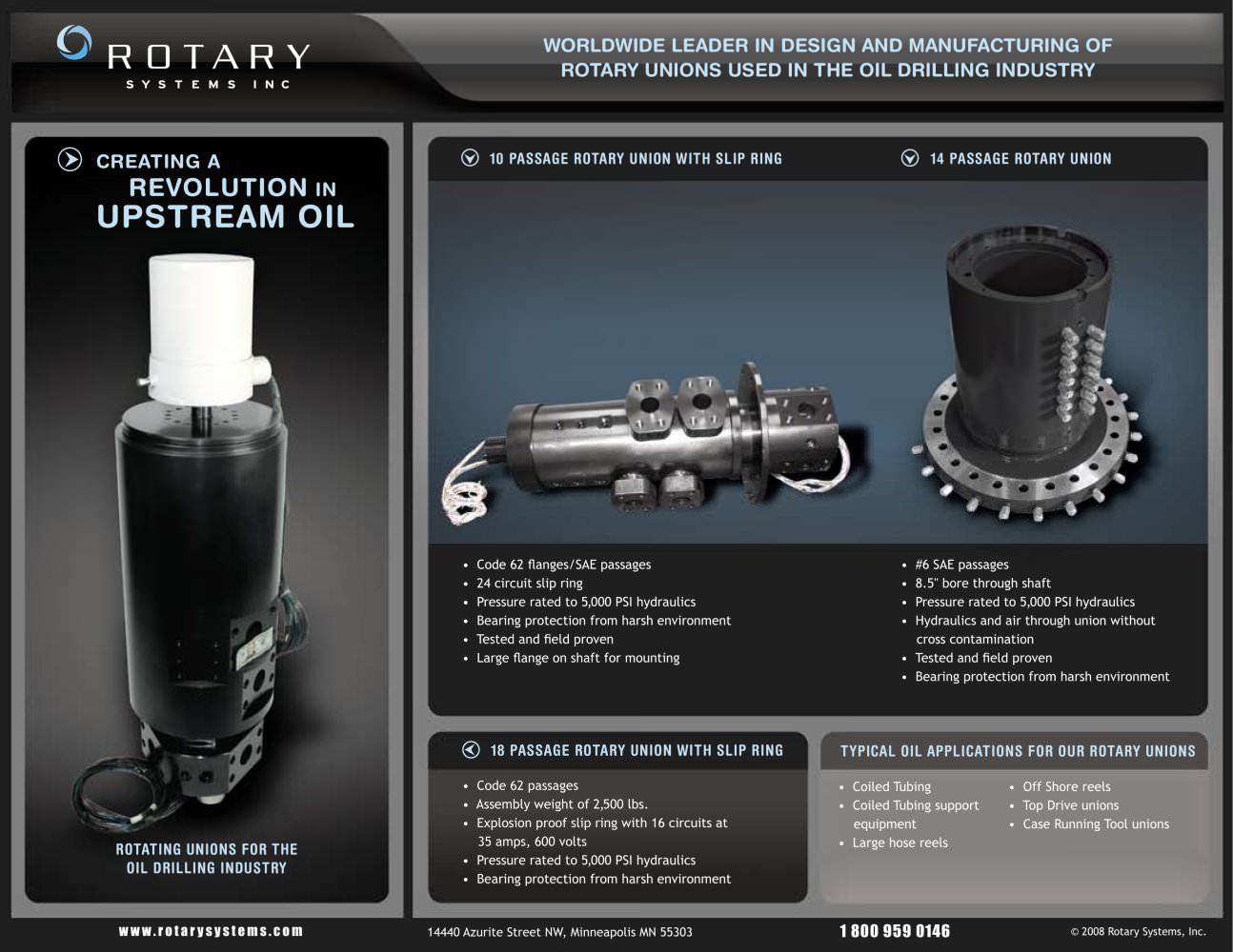 Rotating Unions for the Oil Drilling Industry - Rotary Systems, Inc.